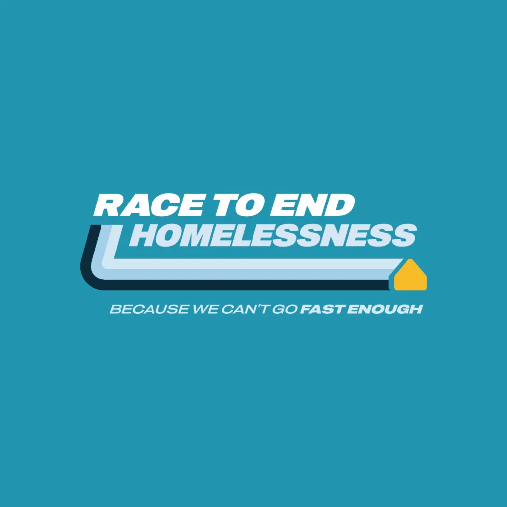 Race to end homelessness logo